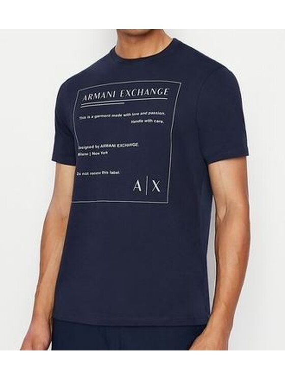 Armani Exchange Armani Exchange T-Shirt 3LZTHD ZJH4Z 15BA Niebieski Regular Fit