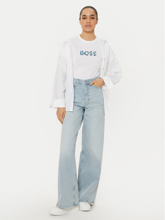 BOSS BOSS Póló C_Elogo 50535322 Fehér Regular Fit