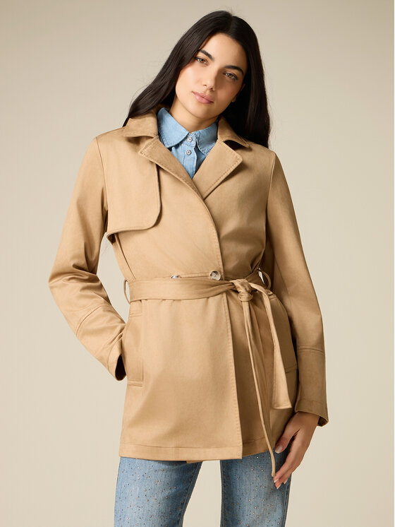 Oltre Oltre Cappotto invernale 0014R000508N002 Crema Slim Fit