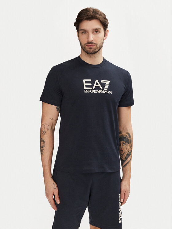 EA7 Emporio Armani Tričko 7M000224 AF10375 MB122 Tmavomodrá Regular Fit