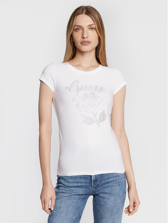 T shirt guess rose discount