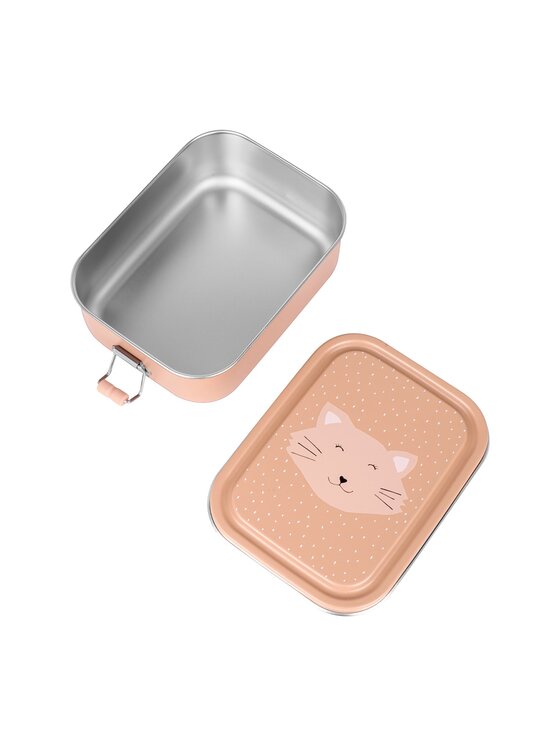 Trixie Baby Trixie Baby Lunchbox Mały stalowy lunch box - Kot Różowy