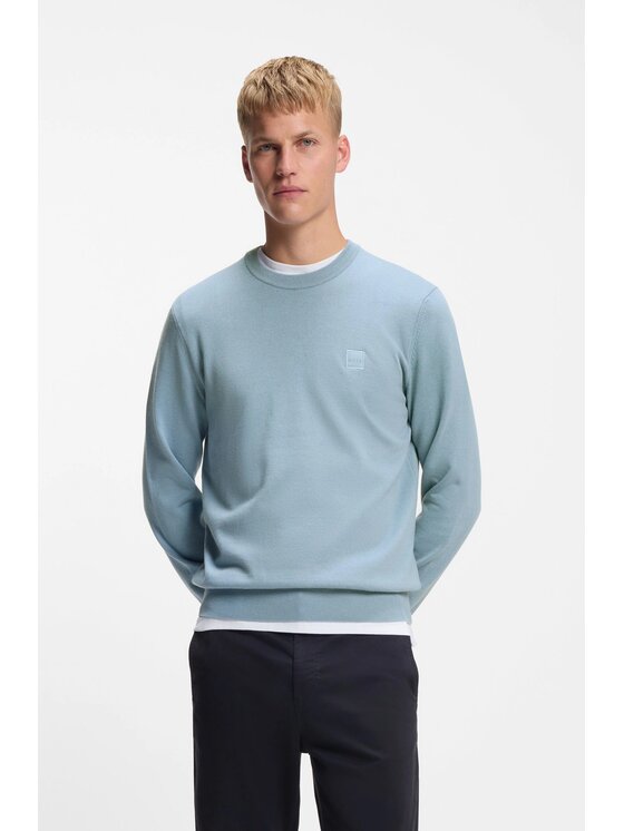 BOSS BOSS Felpa 50527583-451 Celeste Regular Fit