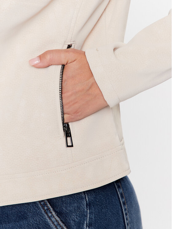 Desigual Desigual Jakna od imitacije kože Detroit 23SWEW02 Écru Regular Fit