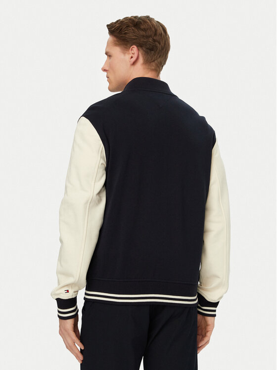 Tommy Hilfiger Tommy Hilfiger Pulóver Colour-Blocked Terry MW0MW43091 Sötétkék Regular Fit