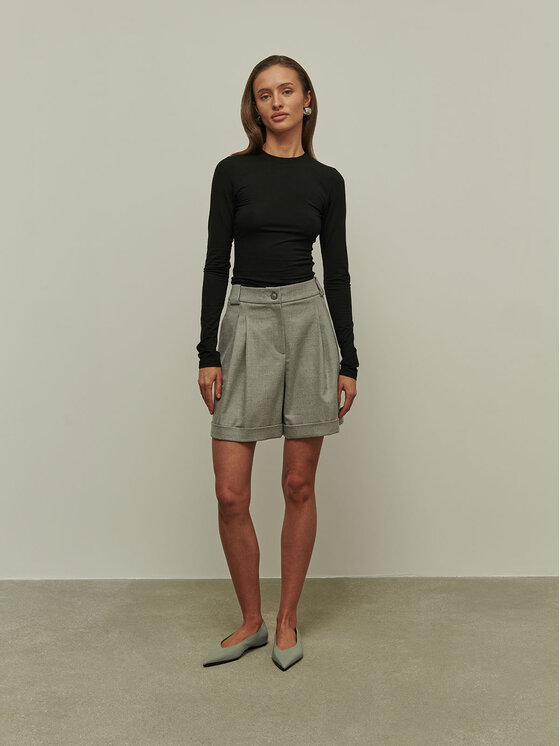La Mania La Mania Szorty sportowe SEASIDE Szary Classic Fit