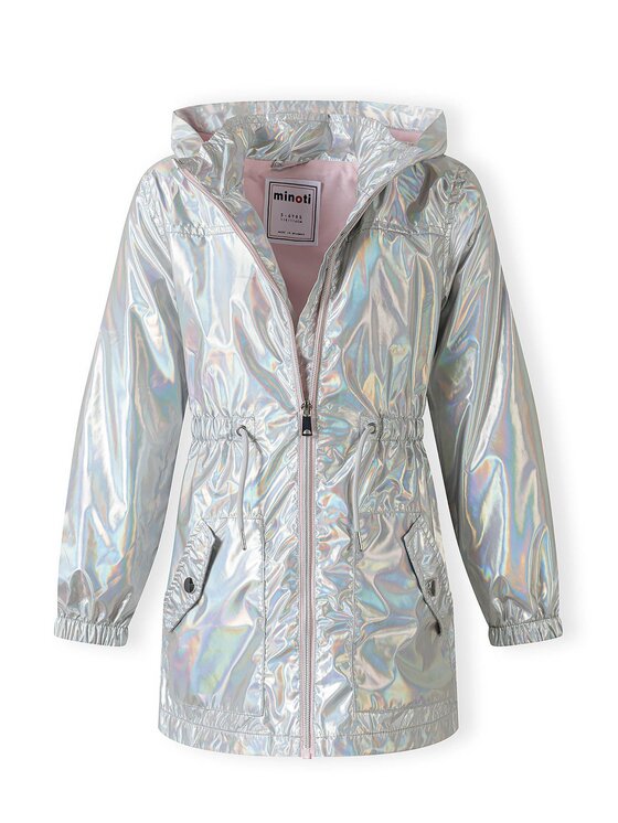 minoti minoti Kurtka przeciwdeszczowa 18COAT22 Srebrny Regular Fit