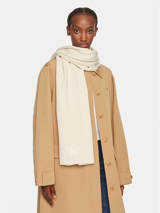 Calvin Klein Calvin Klein Шарф Monogram K60K612659 Écru
