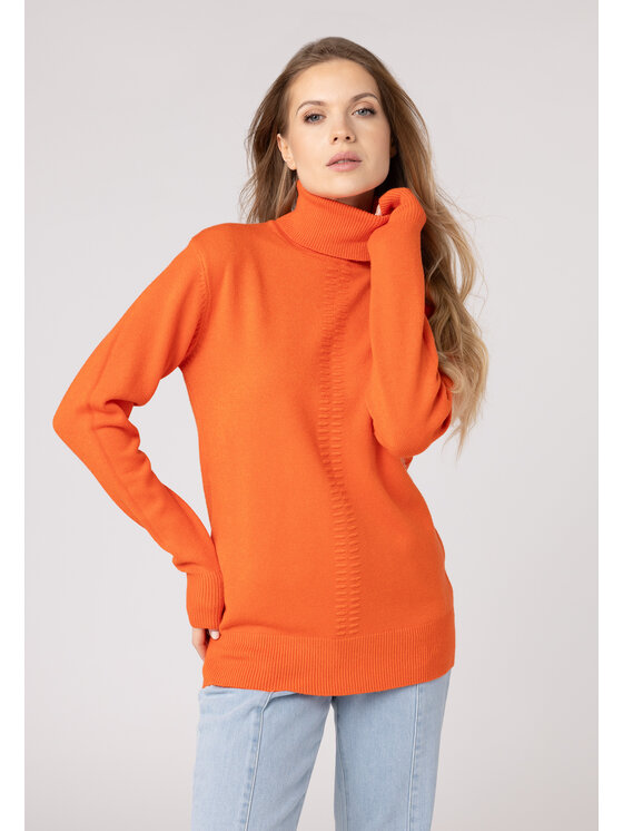 QUIOSQUE Sveter QUIOSQUE 6VD008401 Oranžová Regular Fit