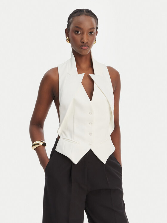 Elisabetta Franchi Elisabetta Franchi Vest GL-003-61E2-V290 Valge Regular Fit