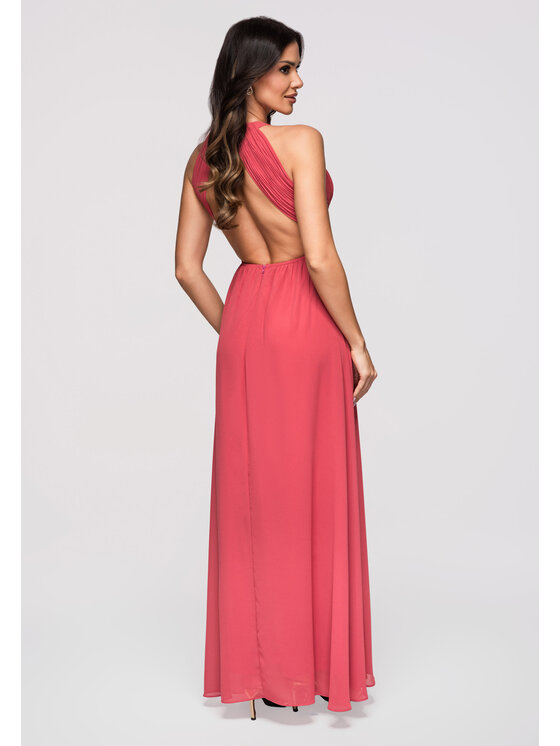 Ombre Ombre Sukienka wieczorowa LA-OM-DLR358 Niebieski Regular Fit