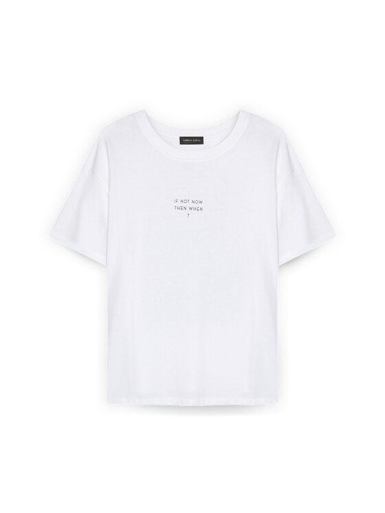 Fiorella Rubino Fiorella Rubino T-shirt G075L008658N011 Bianco Regular Fit