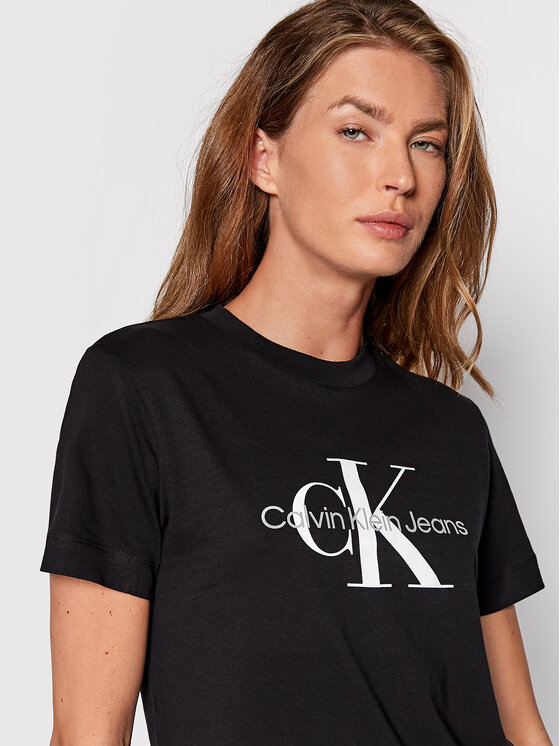Calvin Klein Jeans Calvin Klein Jeans Póló J20J219142 Fekete Regular Fit
