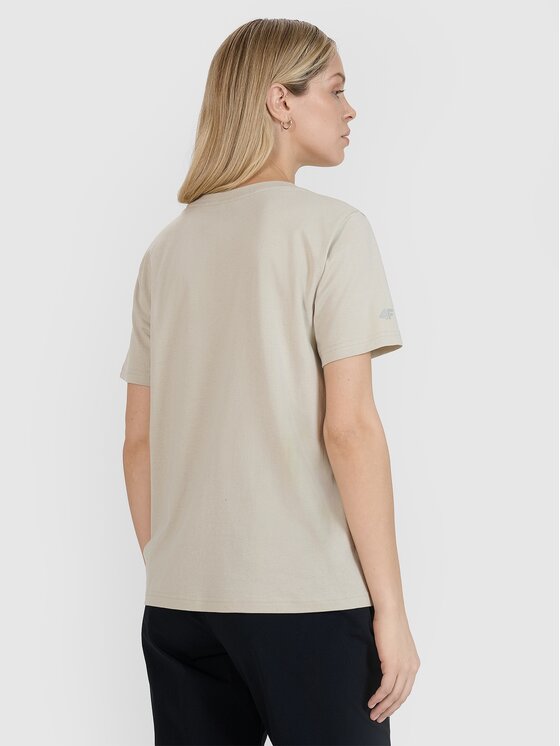 4F 4F T-Shirt 4FWSS25TTSHF1994-83S Brązowy Oversize