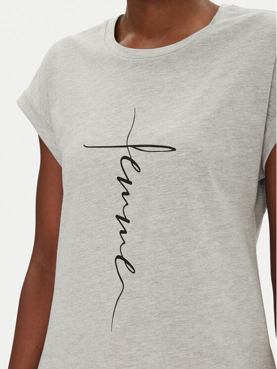 Fransa Fransa Тишърт 20615462 Сив Regular Fit