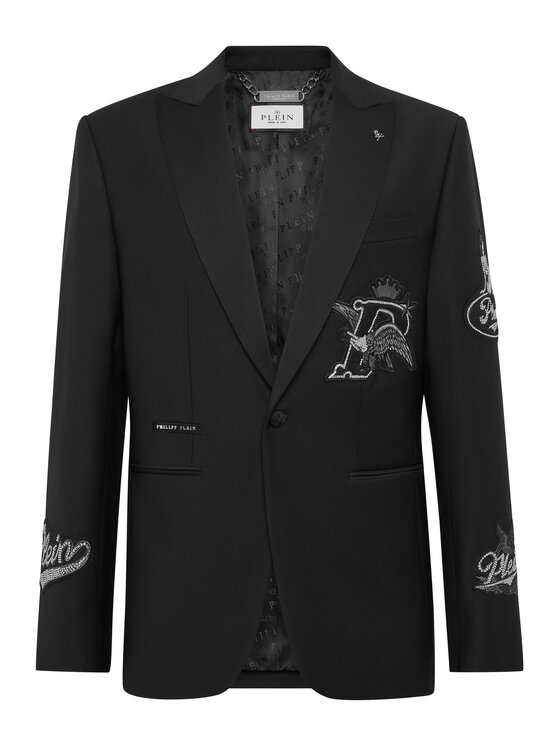PHILIPP PLEIN PHILIPP PLEIN Marynarka 26099 Czarny Regular Fit
