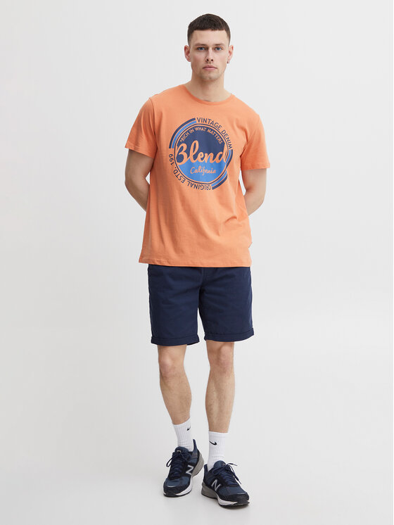 Blend Blend Тишърт 20715308 Оранжев Regular Fit