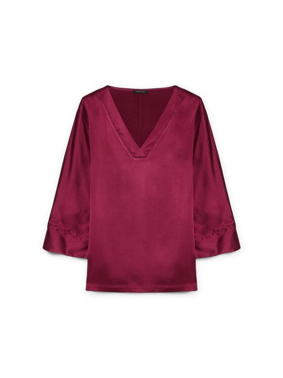 Fiorella Rubino Fiorella Rubino Bluzka 2527L000654N016 Czerwony Boxy Fit