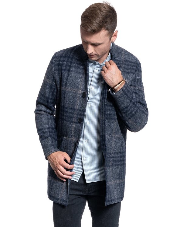 Only & Sons Only & Sons Cappotto ONSWILBURT CHECK COAT BOX Grigio Regular Fit