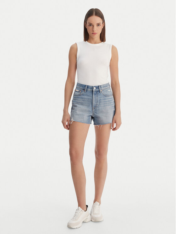 Calvin Klein Jeans Calvin Klein Jeans Džínsové šortky LV047F765G Modrá Straight Fit