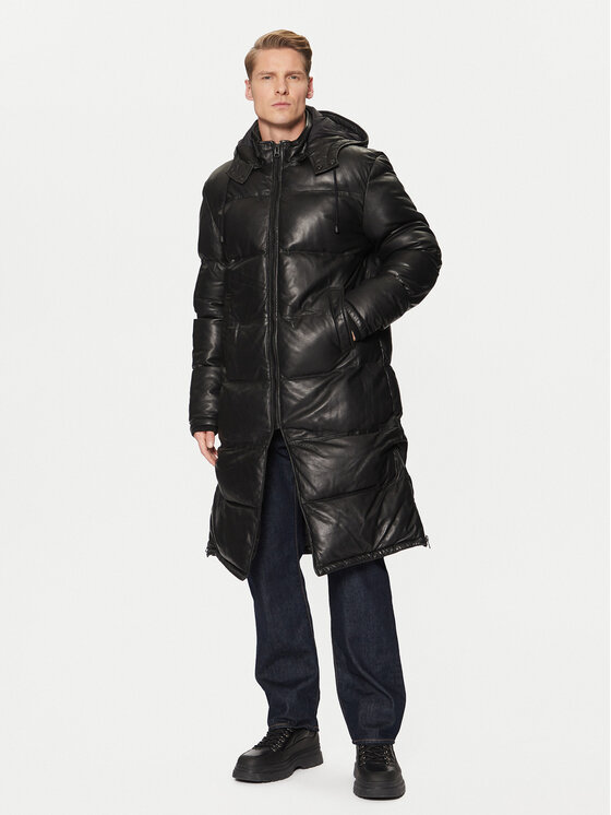 Serge Pariente Serge Pariente Lederjacke Vibes Schwarz Regular Fit