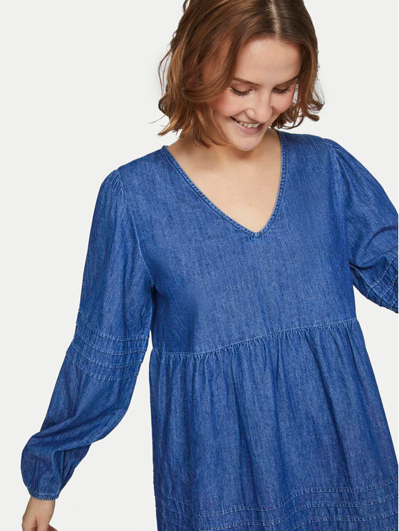 Vila Vila Jeans haljina Rowie 14091978 Plava Relaxed Fit