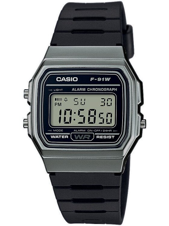 Casio Casio Zegarek F-91WM-1BEF Czarny
