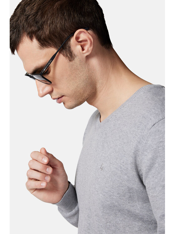 Lancerto Lancerto Sweter Anthony SW073223000056 Szary Regular Fit