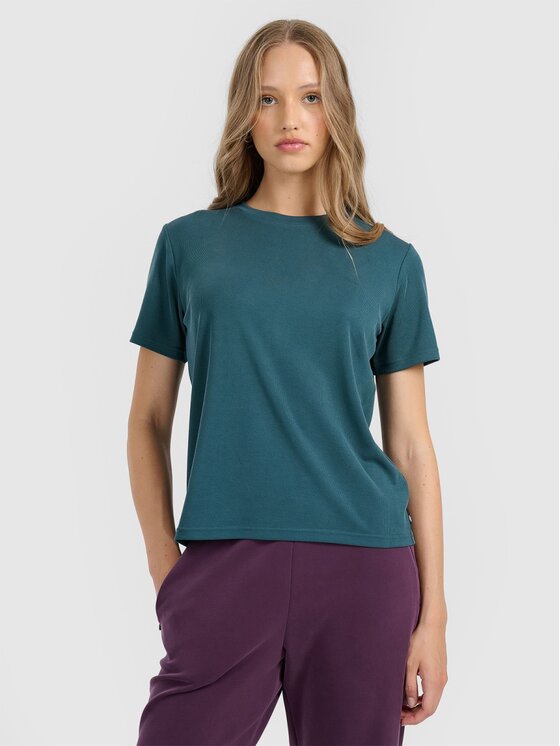 4F 4F T-shirt 4FRAW25TTSHF3282-46S Verde Regular Fit