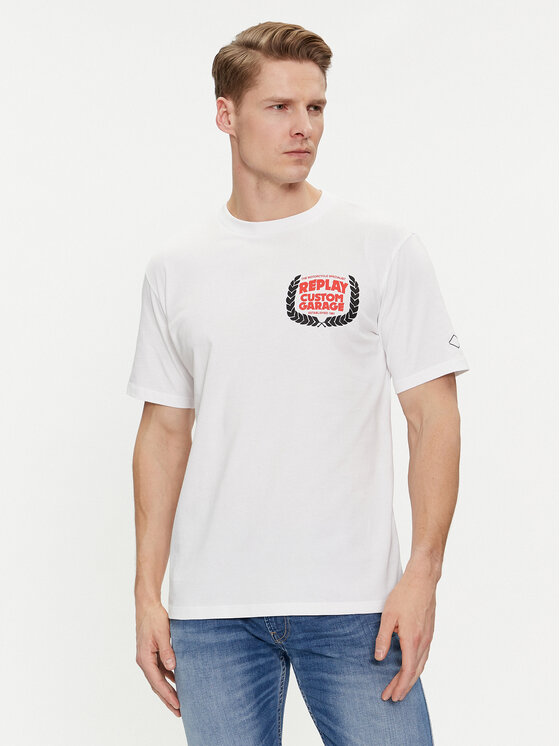 REPLAY Replay Тишърт M6765.000.22662 Бял Regular Fit