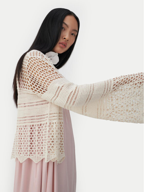 Vila Vila Cardigan Kuna 14106325 Beige Regular Fit