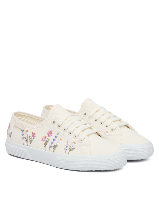 Superga Superga Гуменки 3750 Flower Embroidery Leggera S8161ZW Бял