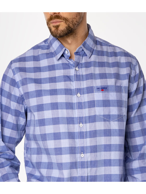 Lee Cooper Lee Cooper Koszula WILL Niebieski Regular Fit