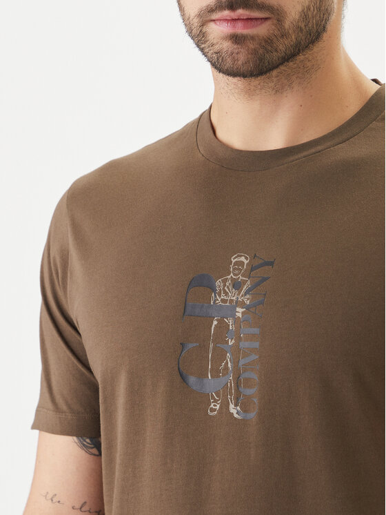 C.P. Company C.P. Company T-Shirt 20CMTS084A005100W Πράσινο Regular Fit