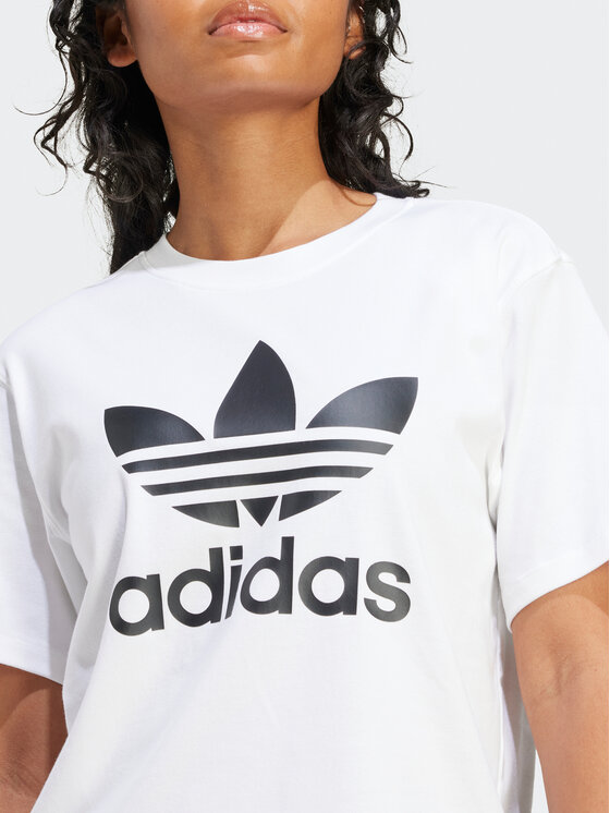 adidas adidas Tricou Trefoil IR9534 Alb Regular Fit