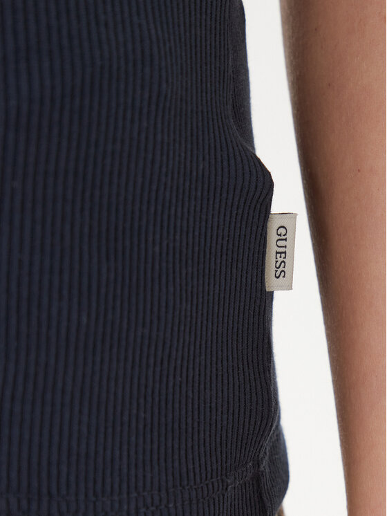 Guess Jeans Guess Jeans топ W6GPZ2 KA0H1 Тъмносин Slim Fit