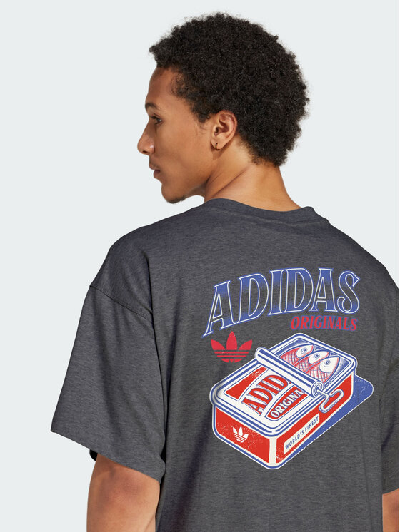 adidas adidas T-Shirt SARDINES GRAPHIC TEE Szary Oversize