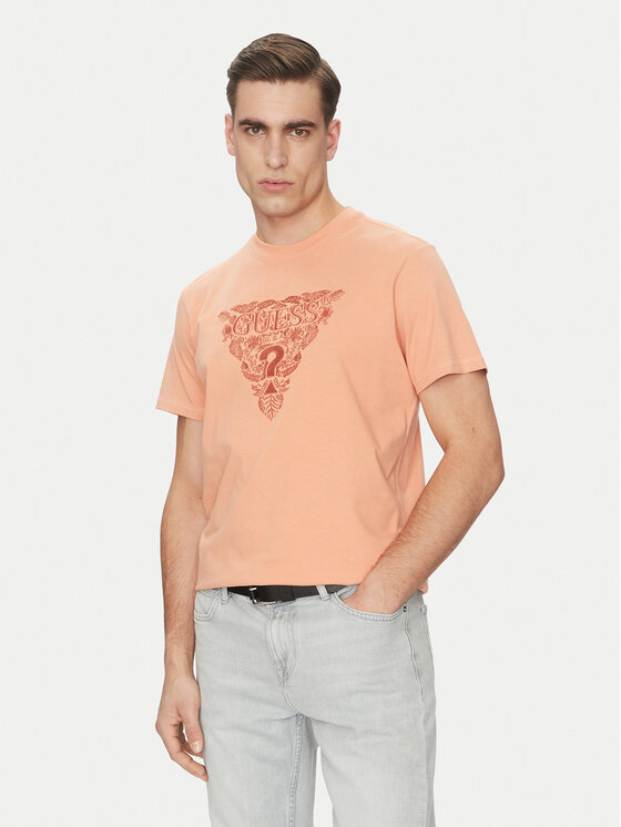 Guess Guess Тишърт M5GI16 K8FQ4 Оранжев Regular Fit