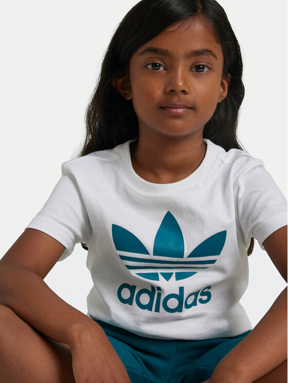 adidas adidas Súprava Tričko a šortky adicolor JE1610 Tyrkysová Regular Fit