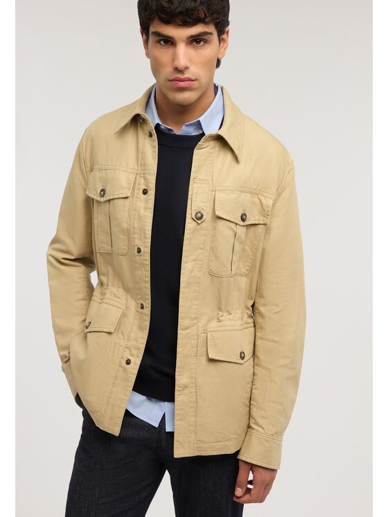 Trussardi Trussardi Płaszcz zimowy R018M000036N012 Kremowy Regular Fit