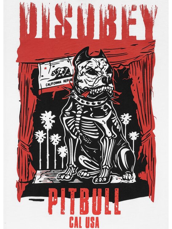 PITBULL PITBULL T-Shirt DISOBEY Biały Regular Fit