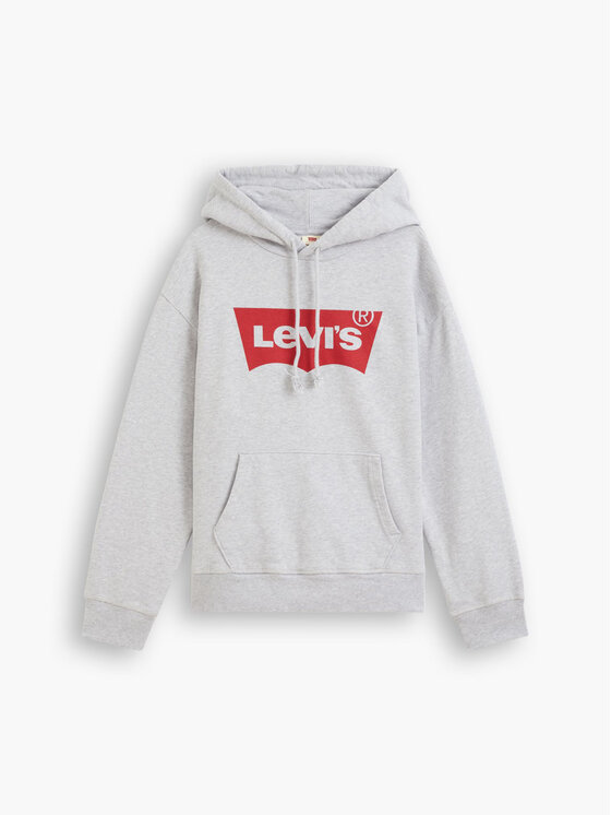 Levi's® Levi's® Džemperis Levi's Graphic Standard Hoodie Pilka Regular Fit