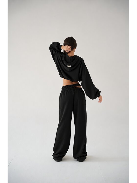 MissDenim MissDenim Dres Double Belt Flippy Tracksuit Set Czarny Oversize