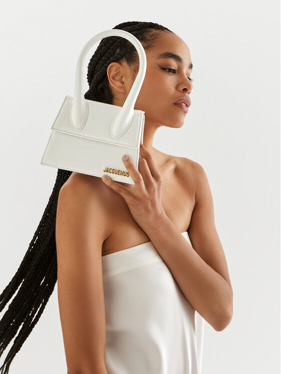 JACQUEMUS JACQUEMUS Torebka Le Chiquito Moyen 213BA002-3000 Biały