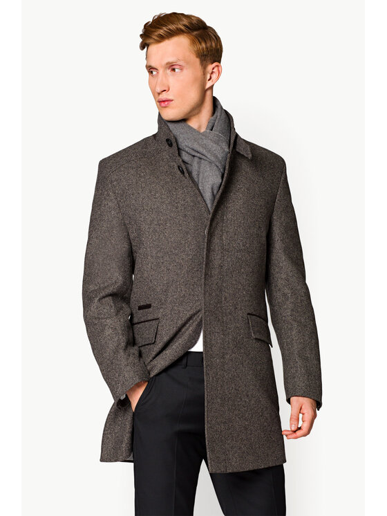Lancerto Lancerto Płaszcz wełniany KU064218000002 Szary Regular Fit