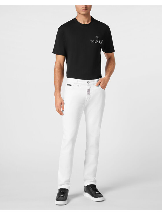 PHILIPP PLEIN PHILIPP PLEIN Jeansy 23499 Bílá Straight Leg