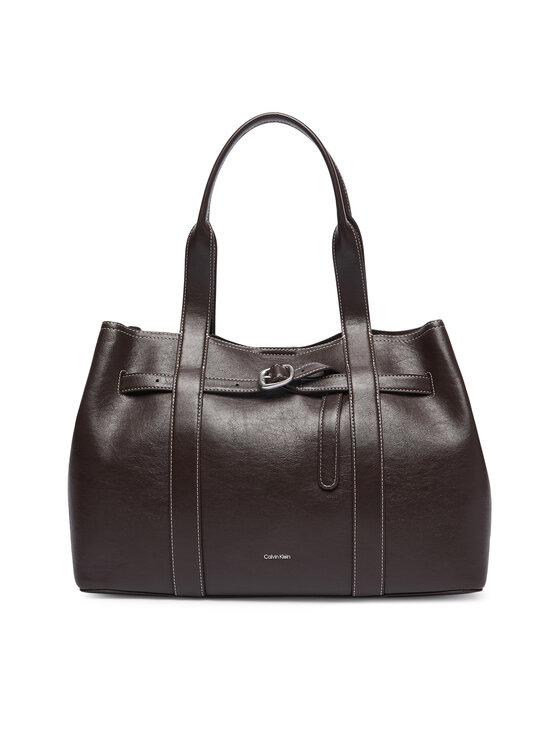 Calvin Klein Calvin Klein Handtasche Buckle Medium Work Tote LV04F3549G Braun