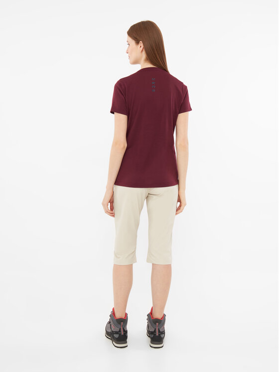 Viking Viking T-Shirt Salen Lady Merino Bordowy Regular Fit