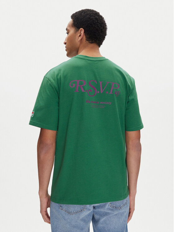 Fila Fila T-krekls Lengeweg FAM0907 Zaļš Regular Fit