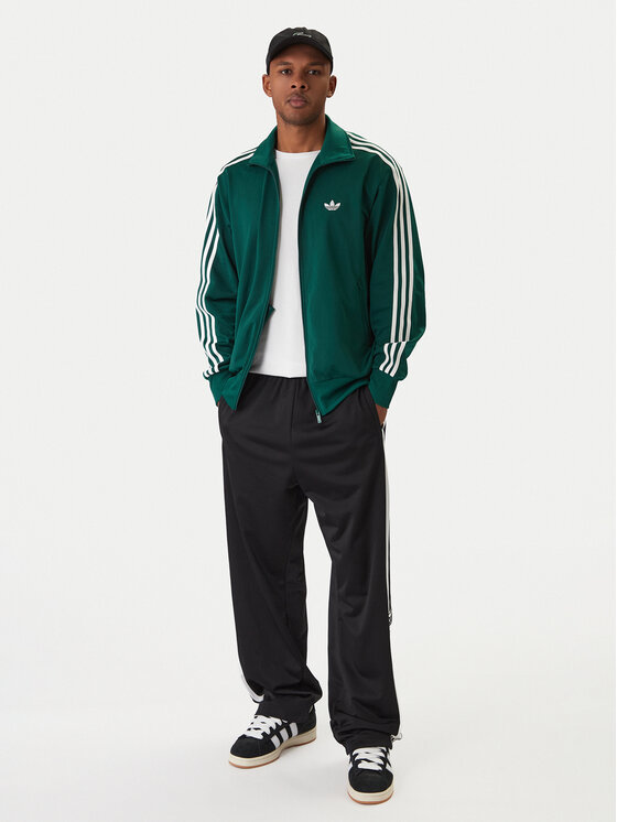 adidas adidas Džemperis ar kapuci Firebird KD8314 Zaļš Loose Fit